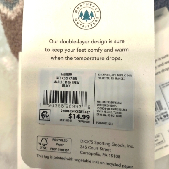 Northeast Outfitters Reindeer Comfy Cozy Cabin Socks Size 5-10 - Picture 5 of 5